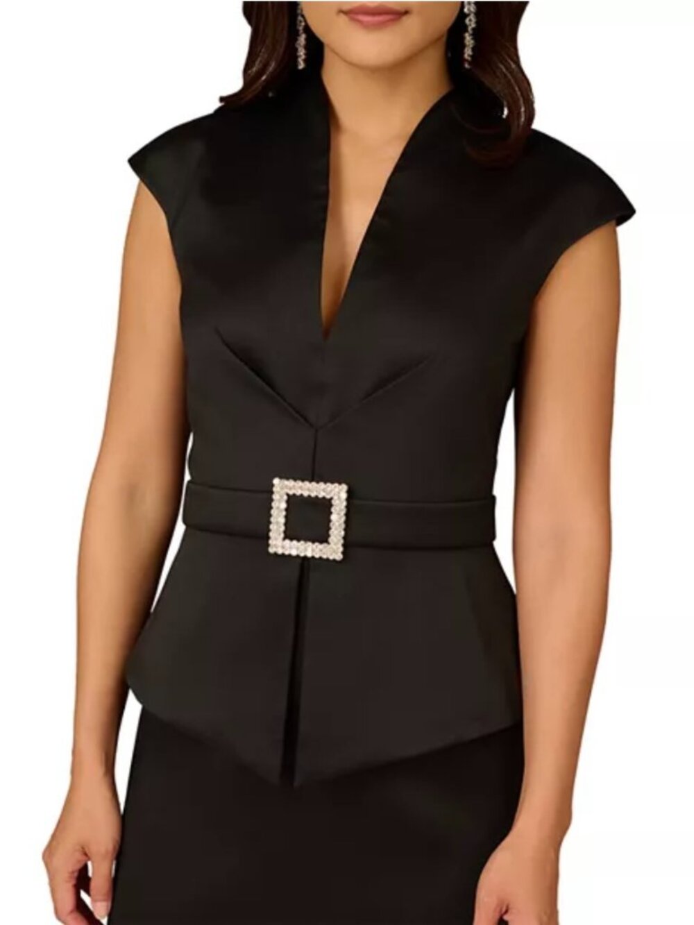 NWT Aidan Mattox Women's Mikado Buckle Sheath Dress Size 6